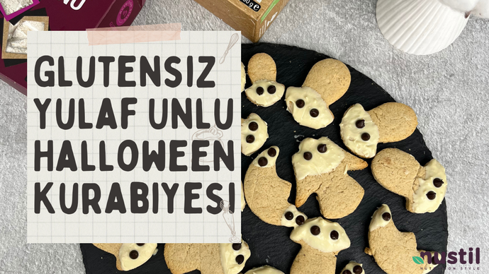 Glutensiz Yulaf Unlu Halloween Kurabiyesi