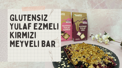 Glutensiz Yulaf Ezmeli Kırmızı Meyveli Bar Tarifi