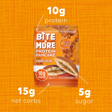 Görseli Galeri görüntüleyiciye yükleyin, Bite&amp;More Protein Pancake Karamel 50g
