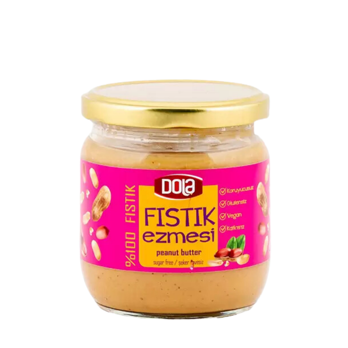 DOLA -GIDA -Glutensiz -Fıstık -Ezmesi Şekersiz- 350-g