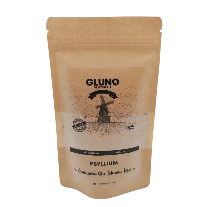 GLUNO Glutensiz Karnıyarık Otu Tohumu Tozu - Psyllium 100g