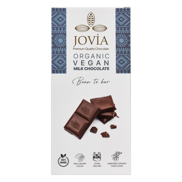 JOVİA Organik Çikolata - Vegan Sütlü 85g