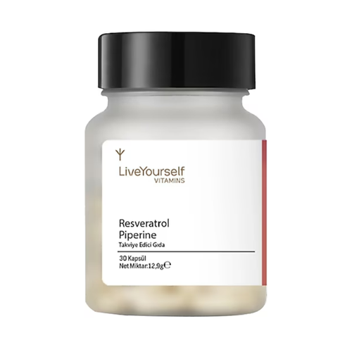 LIVE YOURSELF Resveratrol Piperine 30 Kapsül