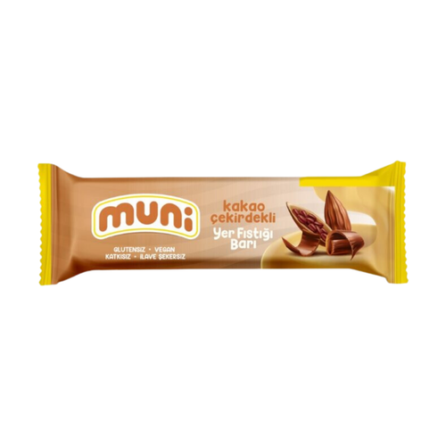 MUNİ Kakao Çekirdekli Yer Fıstığı Barı 40g