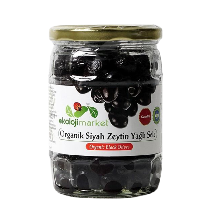 EKOLOJİ MARKET Yağlı Sele Zeytin - Fıçı Kavanoz 350g