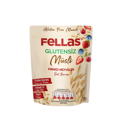 FELLAS Glutensiz Müsli - Kırmızı Meyveli 270g