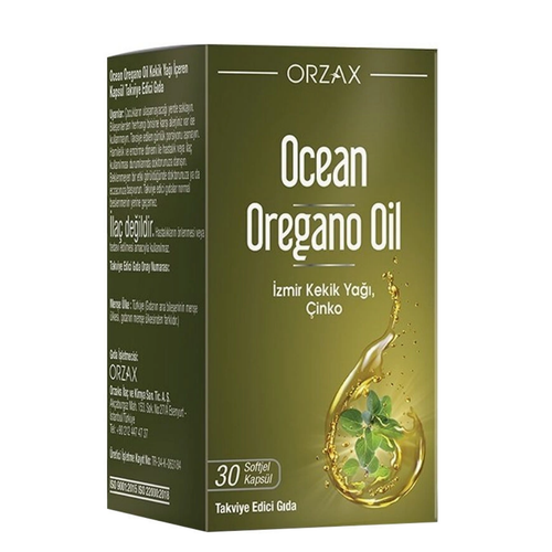 ORZAX Ocean Oregano Oil Takviye Edici Gıda 30 Kapsül