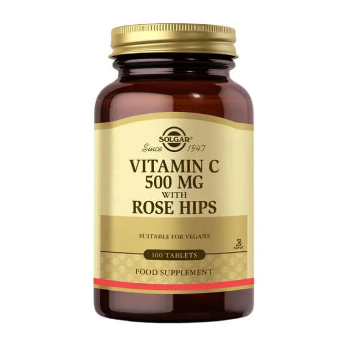 SOLGAR Vitamin C 500 mg with Rose Hips 100 Tablet