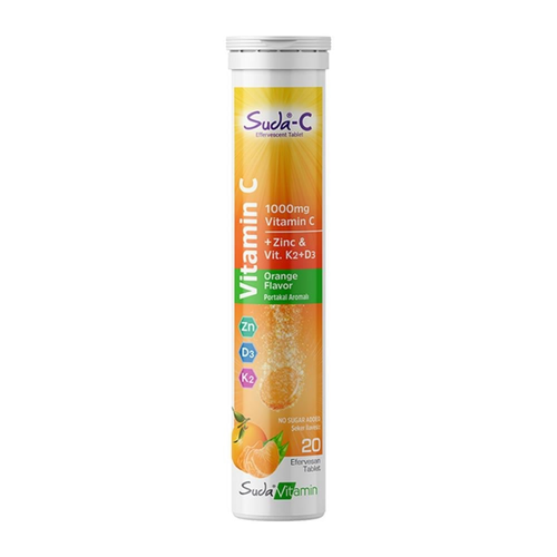 SUDA-C Vitamin C Orange 20 Efervesan Tablet