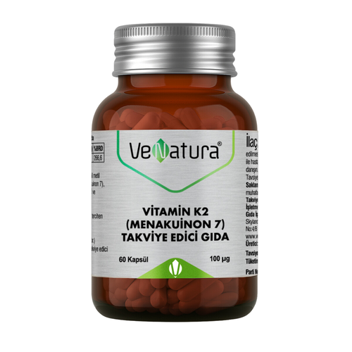 VENATURA Vitamin K2 (Menakuinon 7) Takviye Edici Gıda 60 Kapsül