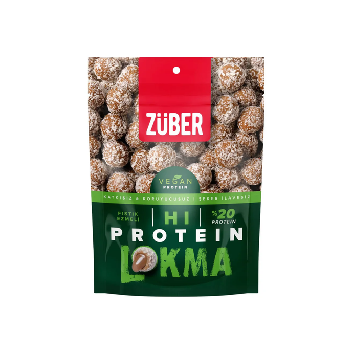 ZÜBER Yüksek Proteinli Vegan Lokma Fıstık Ezmeli 84g