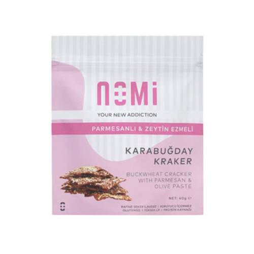 NOMİ Parmesanlı & Zeytin Ezmeli Karabuğday Kraker 40 G